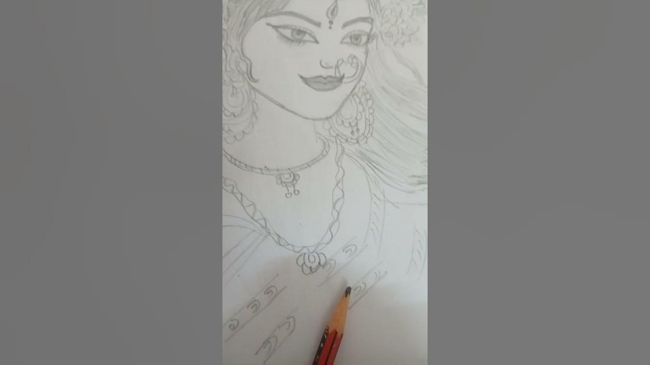 maa ambe pencil sketch 😄❤️🙏 #jubinnautiyal #song #love #tseries #subscribe #technodance #reels #art