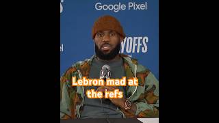 Lebron angry at the refs and walks out on post game interview
