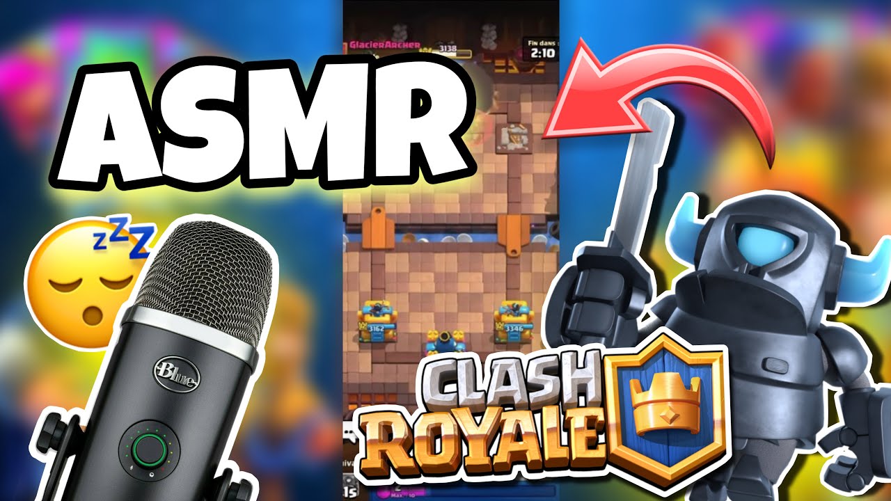 ASMR Français • CHUCHOTEMENTS PROCHE DU MICRO SUR CLASH ROYALE ! 😴 (le retour)