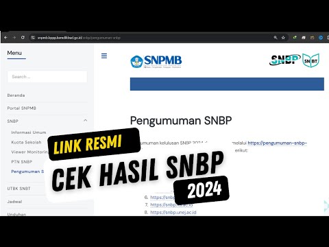 LINK RESMI CEK HASIL SELEKSI SNBP 2024