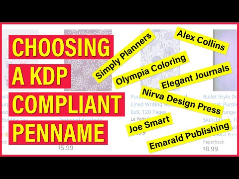 Creating an Appropriate Penname for KDP | Watch Me Publish #2