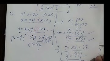 Determine the output || Chap 9 Q no 3|| x=y++ + x++ =? ||Step by step solution