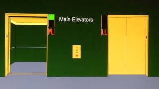 Animated: Otis Traction Main Elevators at Cinema Hotel in Monterey Village
