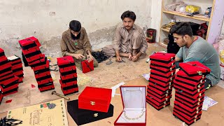 How to Make Stylish Bridal Jewelry Box are Made inside Home || Red and White Velvet Interior by Mechanical Products 261 views 1 year ago 7 minutes, 37 seconds