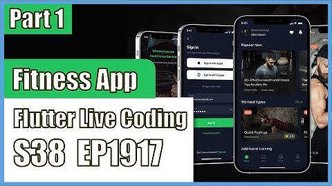 [Flutter] Flutter Live Coding EP1917 (Fitness App Part 1)