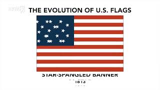 The Evolution Of US  Flags In 80 Seconds