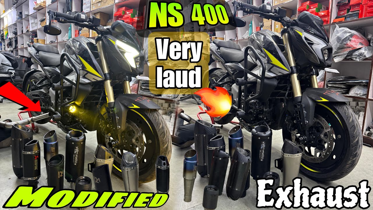 NS 400 Exhaust Modified 🔥 bajaj ns 400 modified | Ns400 very laud Exhaust | ns400 modified ☝️