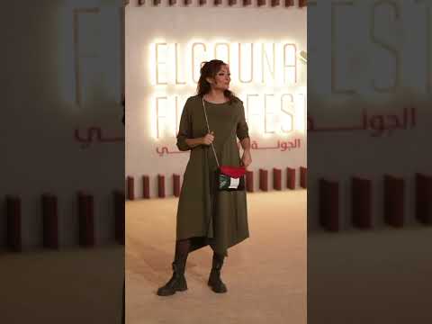 شاهد كيف دعمت الفنانة بشرى فل سطين في مهرجان الجونة