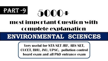 Environmental science most important question series| part 9| envirocademy
