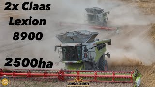 Mehr geht nicht 2500ha Getreide 2x Lexion 8900 &amp; 18.000L Korntank 13,80m Convio Schneidwerk 2024