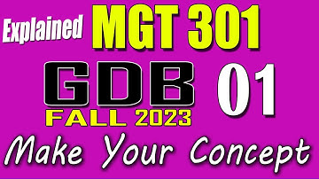 MGT301 GDB 1 Solution 2023 | MGT301 Fall 2023 GDB