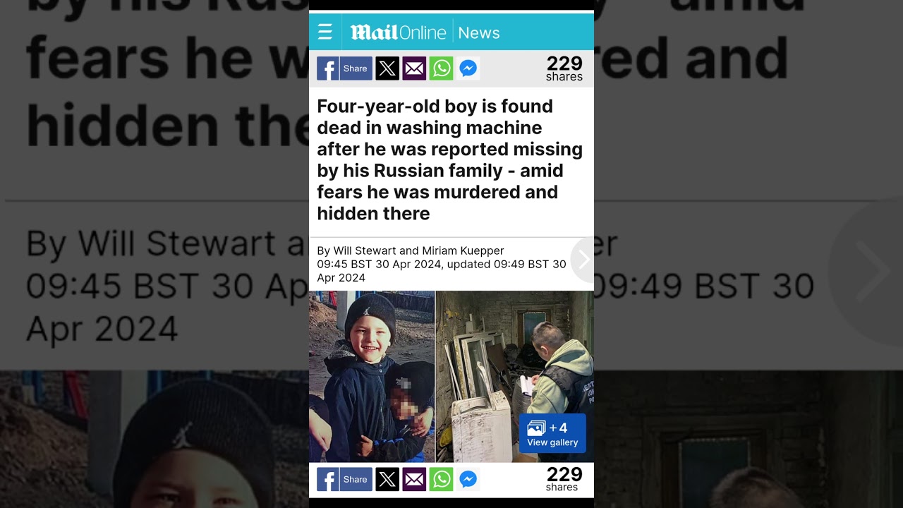 Horror as four-year-old boy is found dead in washing machine 😱🤯