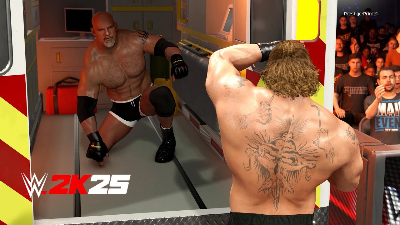 WWE 2K25 — Голдберг против Брока Леснара I Матч «Скорая помощь» (PS5)