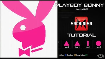Black Ops 2 - Playboy Bunny Emblem Tutorial ( Playboy ) Playercard Call of Duty II