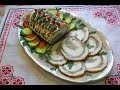 Рулет из сала и печени / Рулет із сала та печінки / Рулет-закуска / Рецепт закуски -рулета.