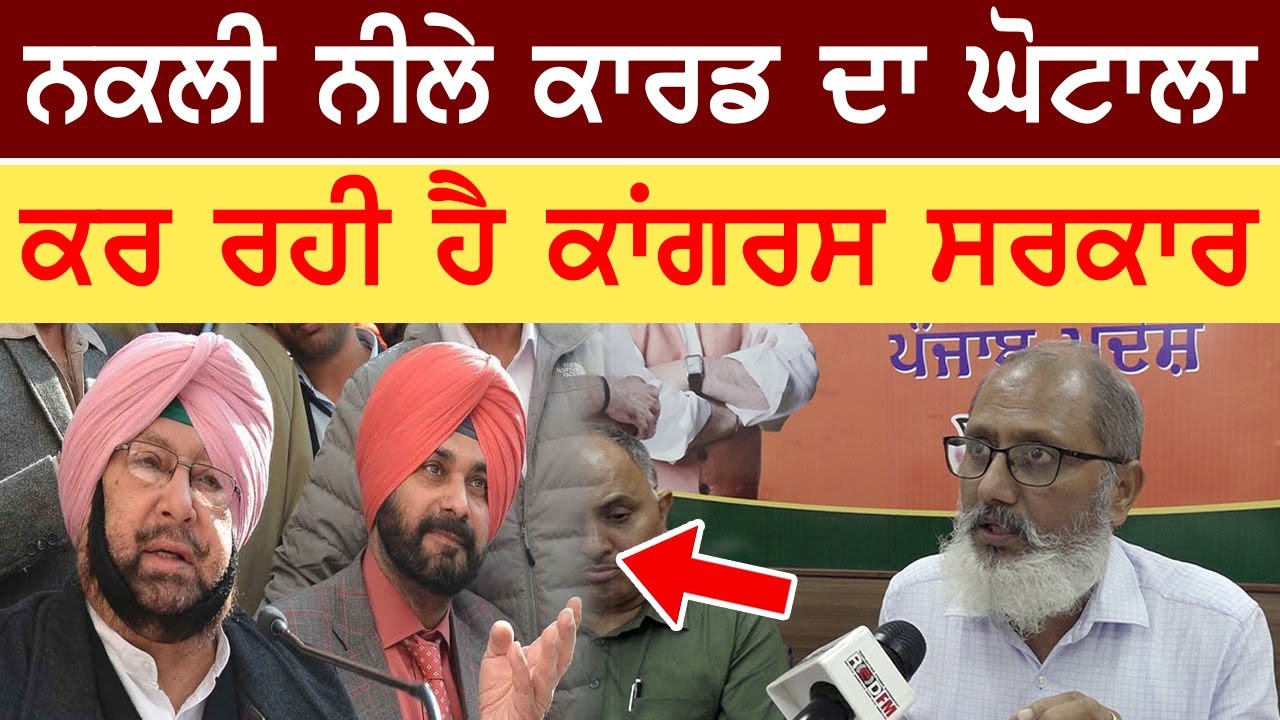 ⁣BJP slams Congress over Blue card fraud In Punjab | ਨਕਲੀ ਨੀਲੇ ਕਾਰਡ ਦਾ ਘੋਟਾਲਾ ਕਰ ਰਹੀ ਹੈ ਕਾਂਗਰਸ ਸਰਕਾਰ