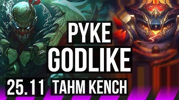 PYKE & Senna vs TAHM KENCH & Smolder (SUP) | 14/2/12, 22k DMG, Godlike | KR Master | 25.11