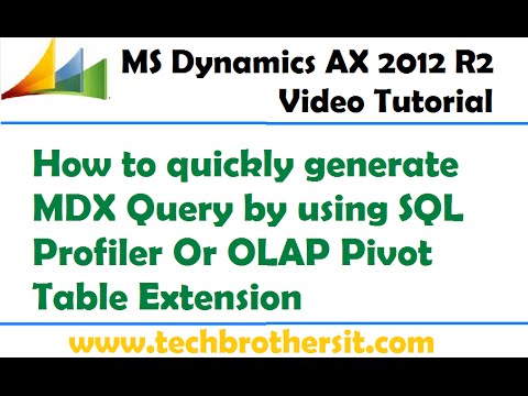 47-How to quickly generate MDX Query by using SQL Profiler Or OLAP Pivot Table Extension