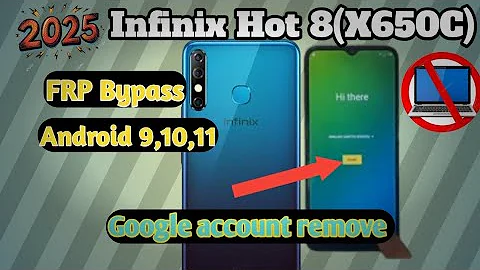Infinix HOT 8 (X650C) FRP LOCK / GOOGLE ACCOUNT BYPASS Without PC 2025
