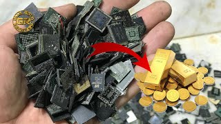 Gold Recovery from Mobile Phones Big ic Chips | Gold from Mobile ic Chips | Gold Recovery
