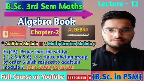 B.Sc. 3rd Semester Mathematics Algebra Chapter-2 Groups lecture-12#bsc #maths