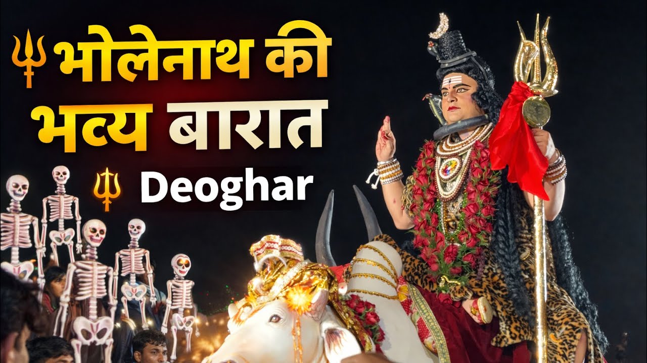 महादेव की बारात में भक्तों का जबरदस्त जोश 🔱#deoghar #shivratri #shivbarat