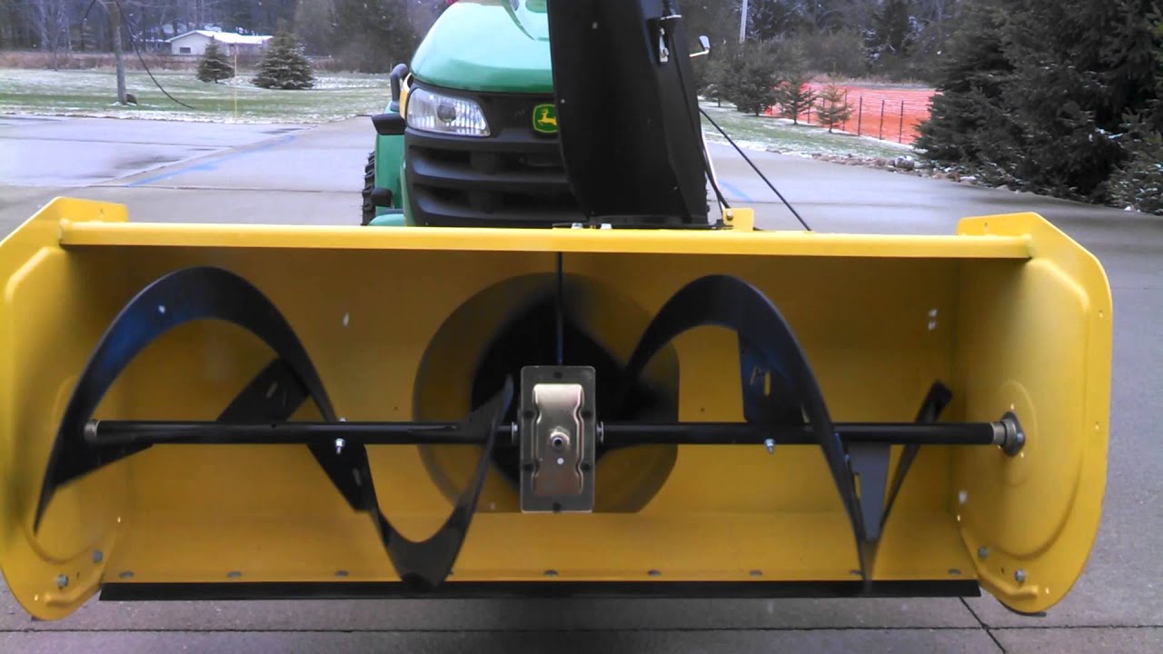 John Deere X540 snow blower vibration YouTube