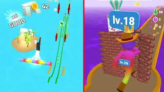 ROOF Rails GAME challenge vs GIANT RUSH game play WALKTHROUGH Android IOS game part #games screenshot 5