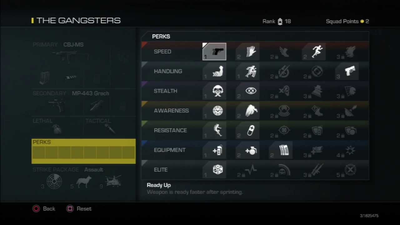 CALL OF DUTY GHOSTS - ALL MULTIPLAYER PERKS - YouTube