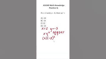 ASVAB/PiCAT Math Knowledge Practice Test Q: Evaluating Expressions #acetheasvab w/ #grammarhero