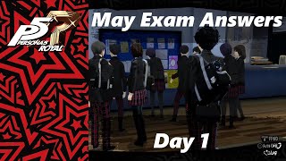 Persona 5 Royal May Exam Answers Day 1