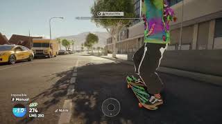 How to complete Balance on back wheels, travel around. Nose up high, not touching the ground! skate4