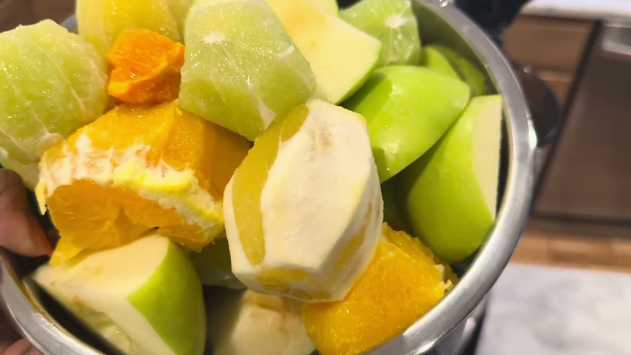 Apple, lemon, lime and orange juicing 