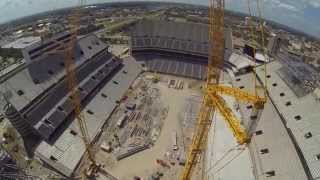 Aerial view of Kyle Field renovations from the South Side - Lower & Closer - May 21, 2014