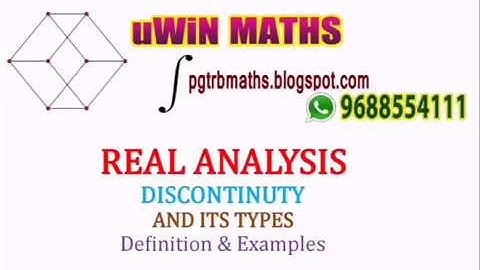 Real analysis-discontinuity and its types