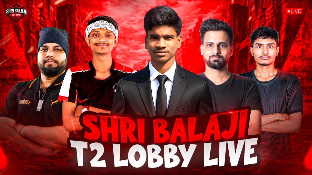 🔴SHRI BALAJI SCRIMS 9PM T2 LOBBY LIVE CASTING  WITH DAKSH #esportscommunity