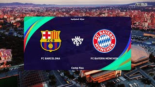 مباراة بايرن ميونخ ضد برشلونة l تعليق عربي  PES 2021 l