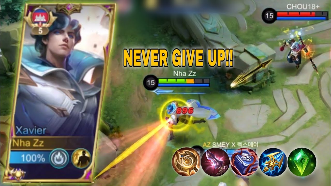 XAVIER 5 DEATH EARLY GAME BUT I NEVER GIVE UP!! COMBACK LATE GAME | MOBILE LEGENDS: BANG BANG