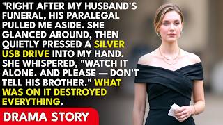 Right After My Husband's Funeral, His Paralegal Slipped a USB Into My Hand: "Watch It Alone. Tell...