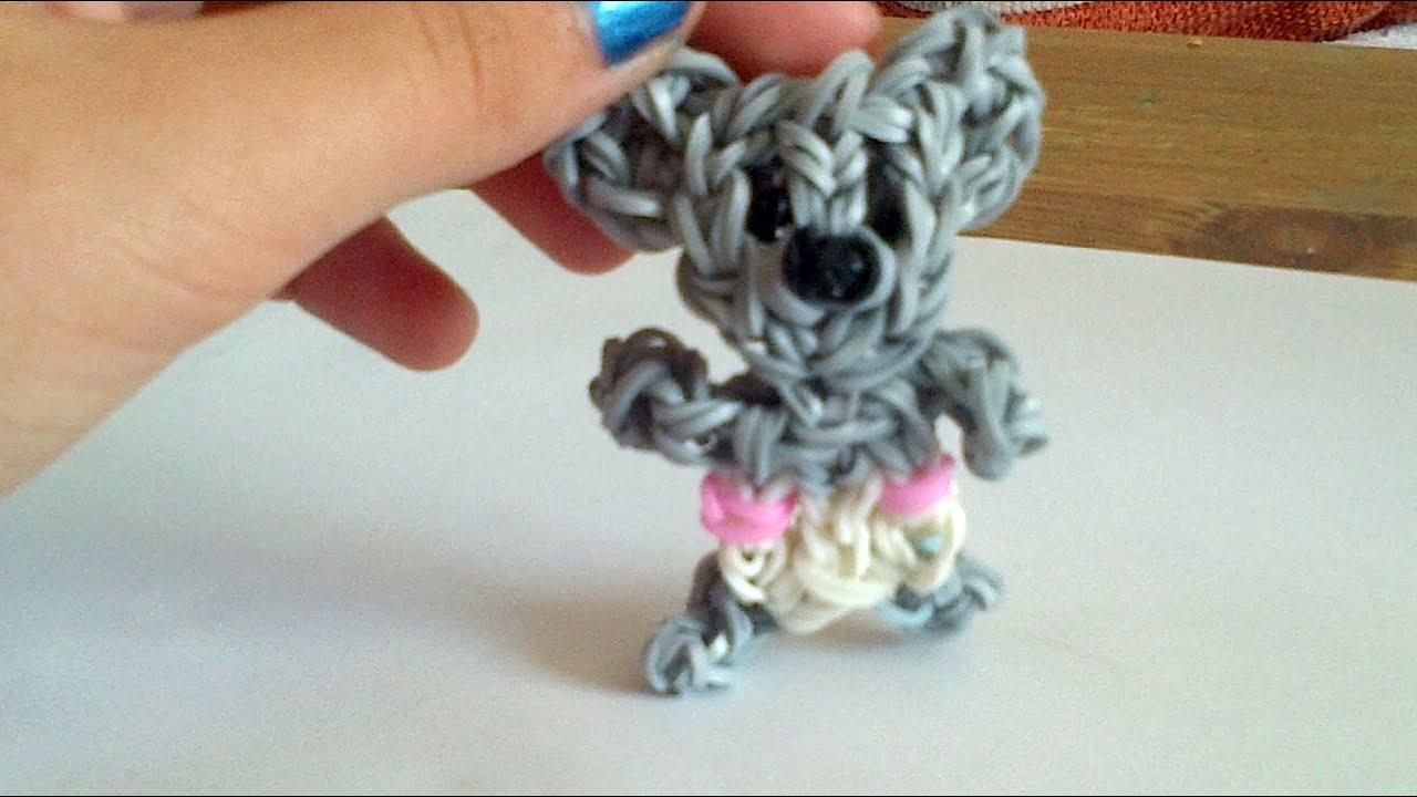 Zwierzaki dzidziusie z gumek jak zrobić z loom misia koala część 1