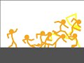 Orange vs yellow stickman