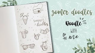 Zomer Doodles leren tekenen - Draw With Me Nederlands | CreaChick