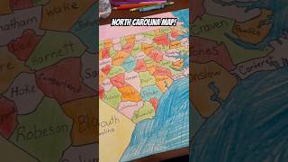 Map of North Carolina!!! #fypシ #maps #map #art #geography #northcarolina