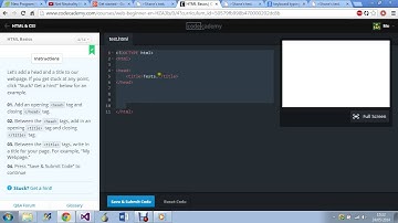 HTML Basics, Codecademy. 1 - 7