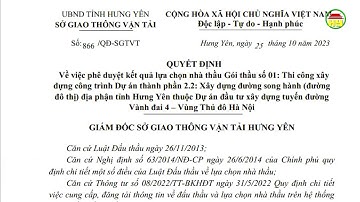 Phê duyệt nhà thầu thi công đường song hành đường Vành đai 4 qua Hưng Yên