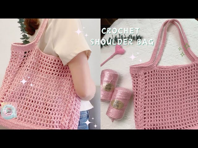 【Raucohouse】Roti crochet net shoulder bag crochet shoulder bag| easy crochet net bag for beginners