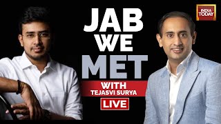 Rahul Kanwal LIVE With Tejasvi Surya On Jab We Met With |Karnataka Election 2023 |India Today LIVE