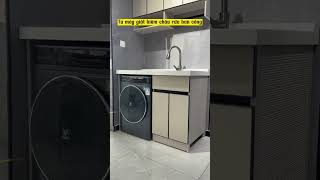 Tủ máy giặt kiêm chậu rửa ban công tiện lợi screenshot 1
