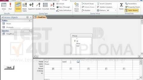 Open the FinalPrice query and insert a calculated field named VatValue that will multiply the...