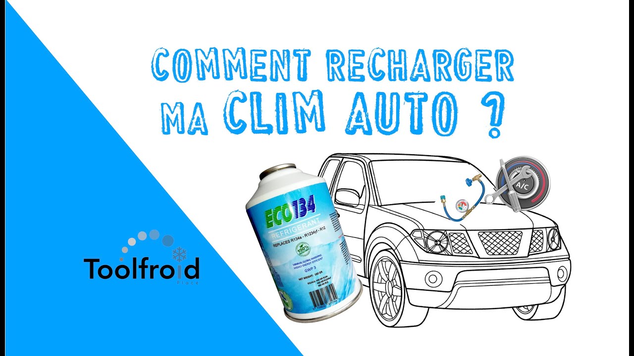 Recharge gaz pour clim auto r134a, 1234yf R12, recharger sa clim auto